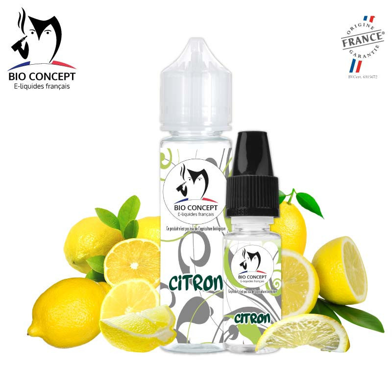 Arôme naturel Citron pour e-liquide pour cigarette électronique.