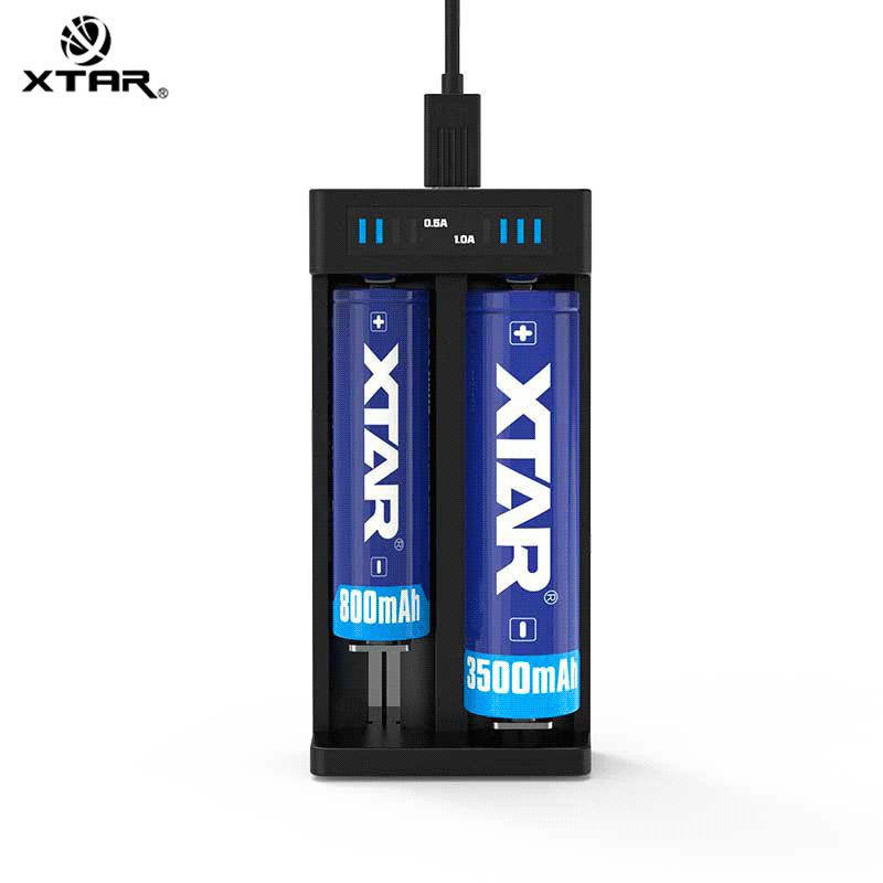Chargeur Batterie Externe 2 Accus PBS2 Xtar - Ecig'N Vape Coloris Noir