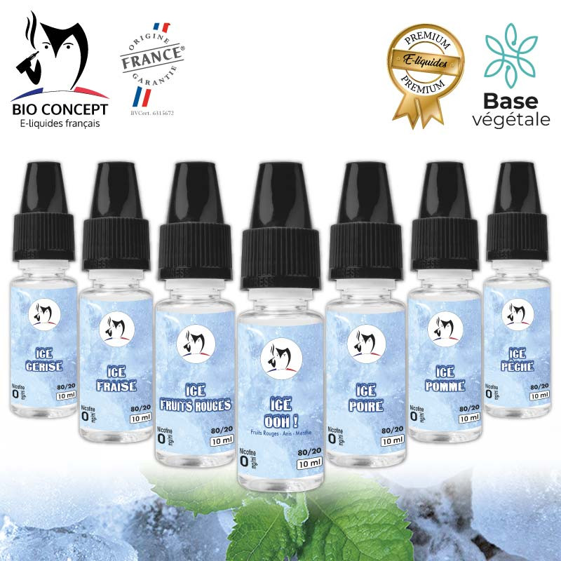 Pack E liquide premium Sensation Ice Bioconcept
